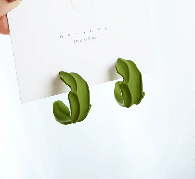 Leaf Hoop Earrings - Hesper