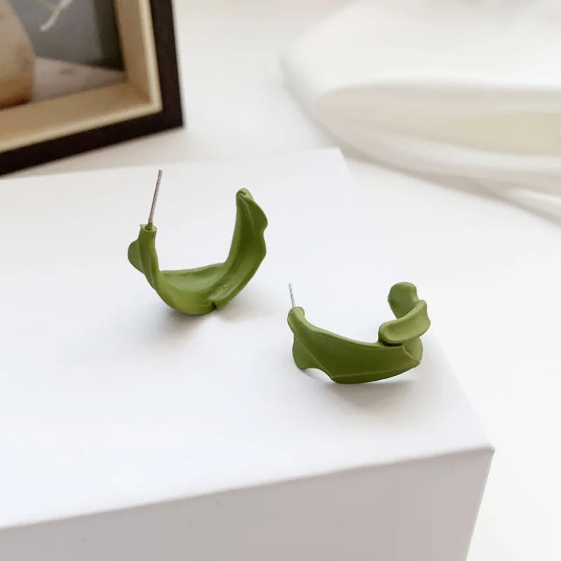 Leaf Hoop Earrings - Hesper