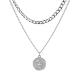 Coin Double Chain Necklace - Hesper
