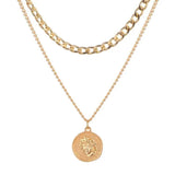 Coin Double Chain Necklace - Hesper