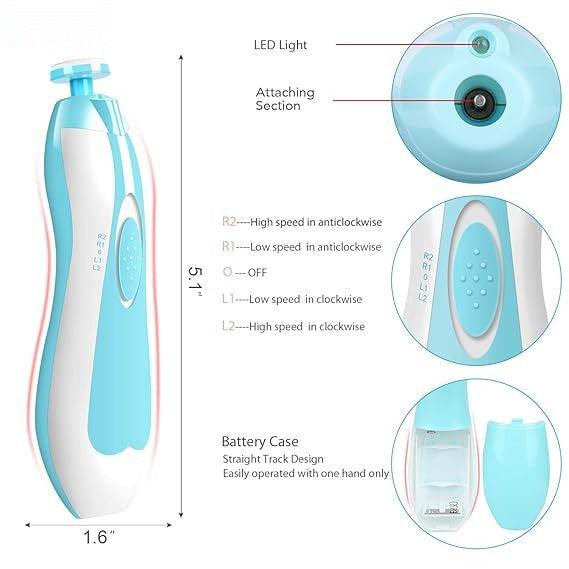 Baby Electric Nail Trimmer | Filer | Nail Clipper for Newborn Infant Toddler