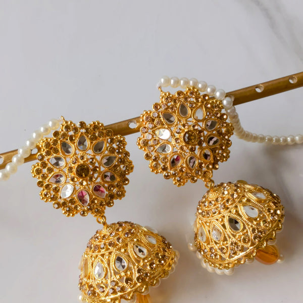 Kundan Jhumka Earrings