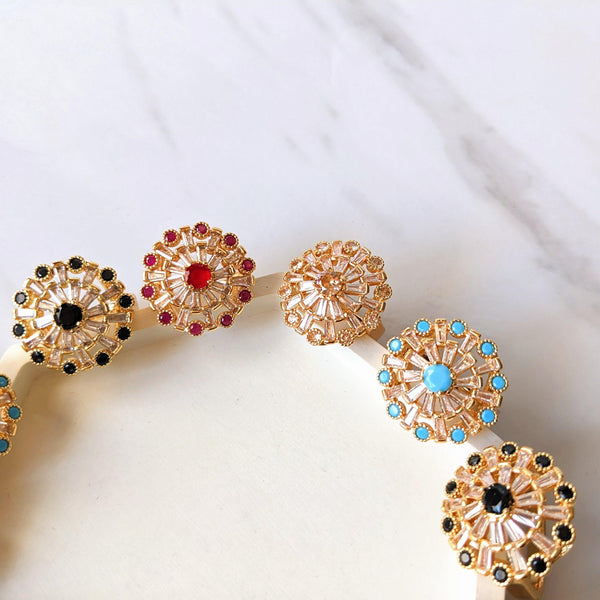 Gold Zircon Ring - Hesper