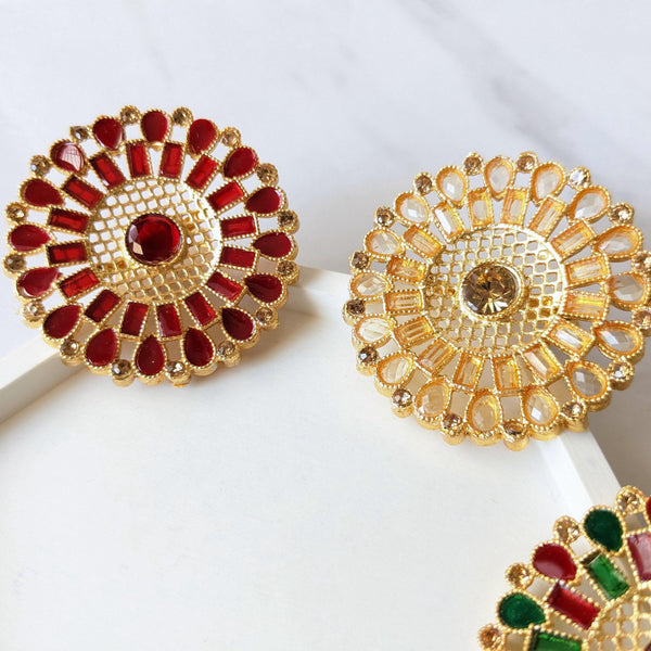 Adjustable Gold Stone Ring - Hesper
