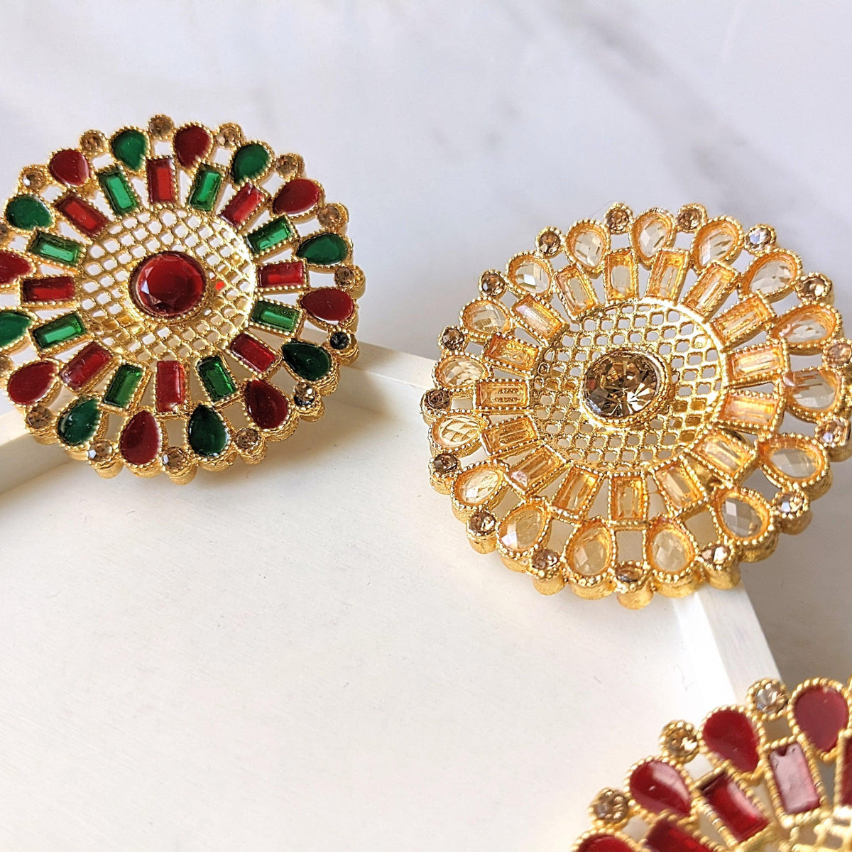 Adjustable Gold Stone Ring - Hesper