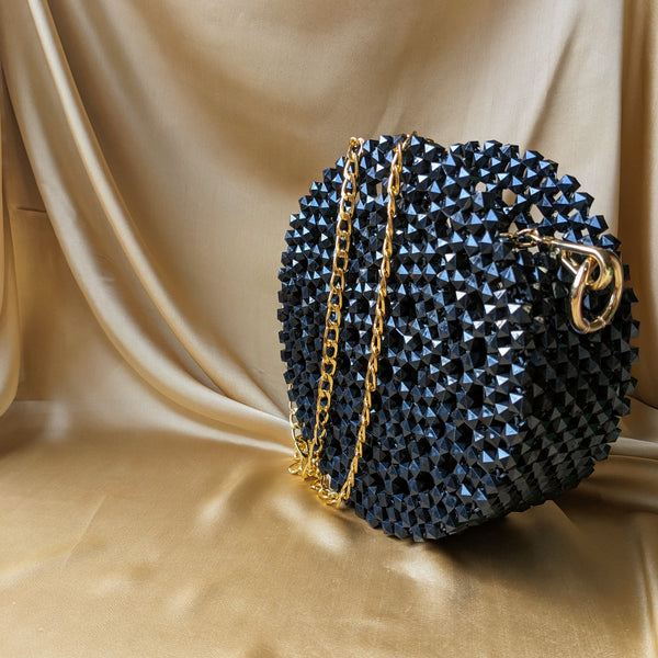 Black Beaded Bag - Hesper