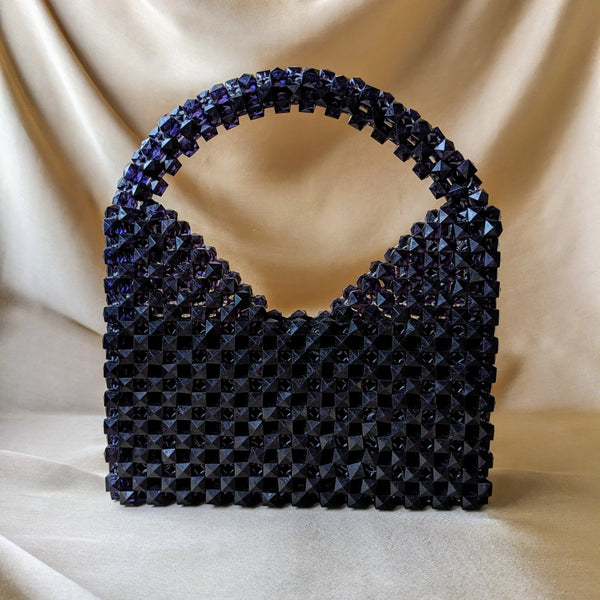 Unique Black Beaded Bag | Beaded Purse