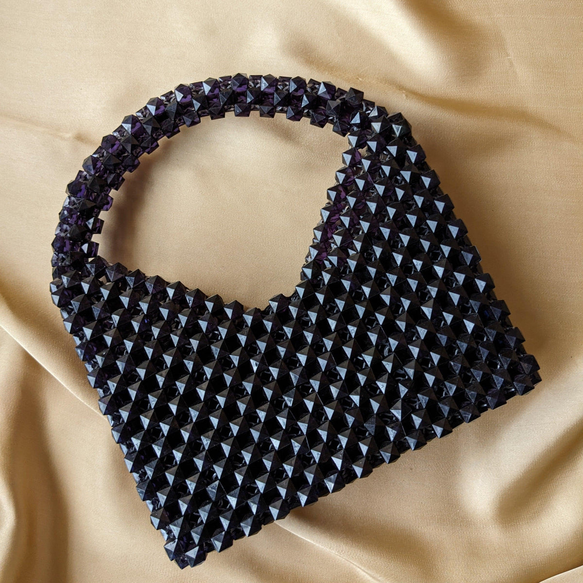 Unique Black Beaded Bag | Beaded Purse