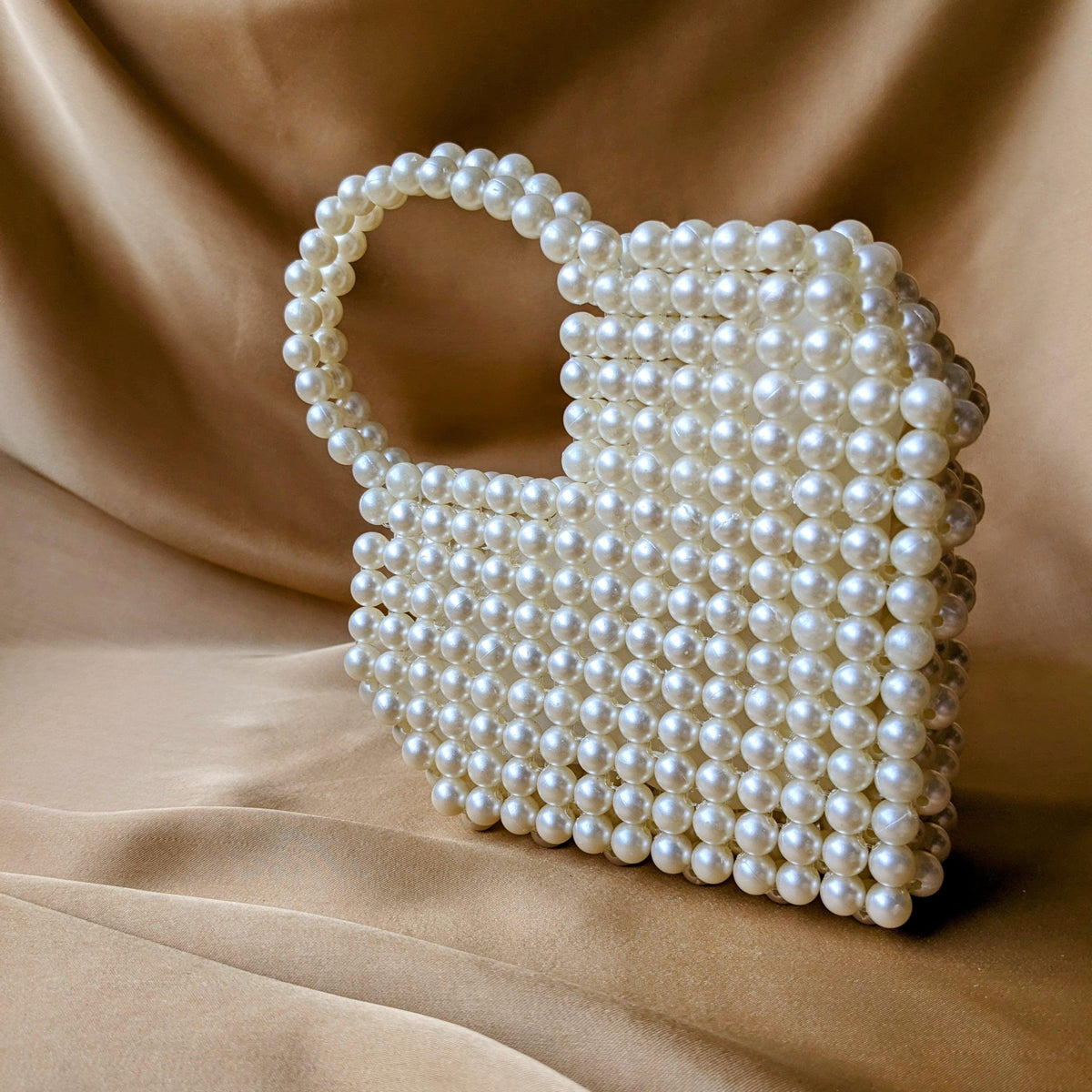 Heart Pearl Beaded Handbag | Beaded Purse
