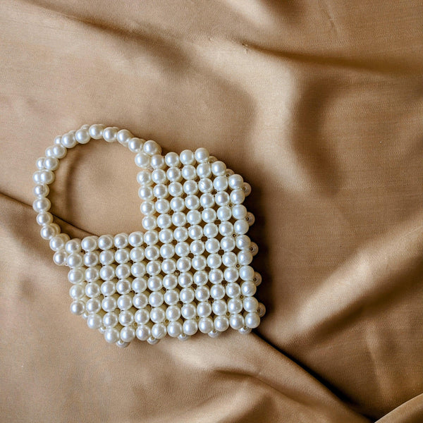 Mini Heart Pearl Beaded Handbag | Beaded Purse