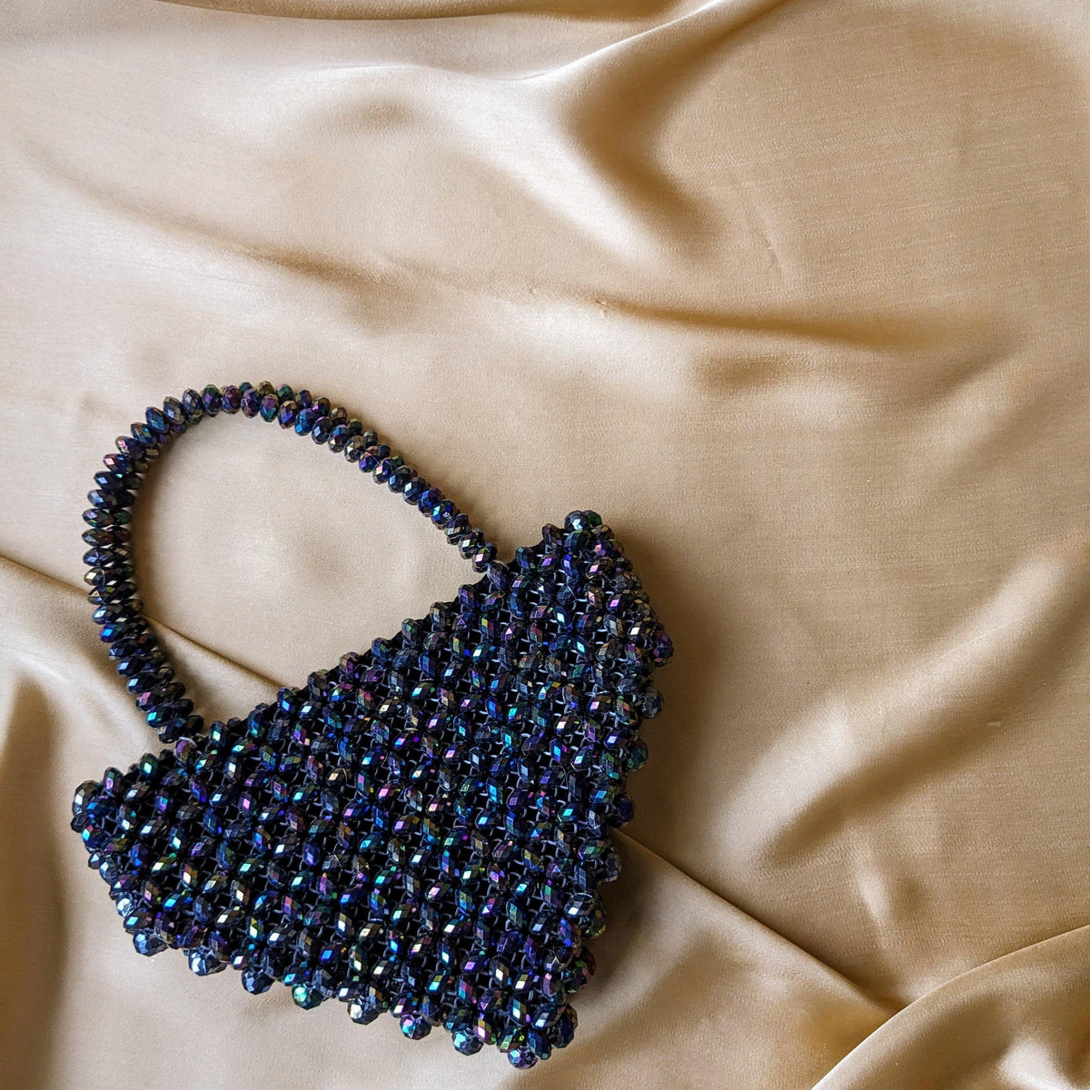 Multicolor Beaded Triangular Bag | Beaded Purse