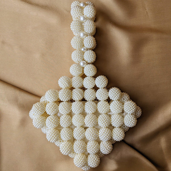Rhombus Pearl Grape Beaded Handbag | Beaded Purse