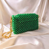 Emerald Green Beaded Bag - Hesper