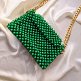 Emerald Green Beaded Bag - Hesper