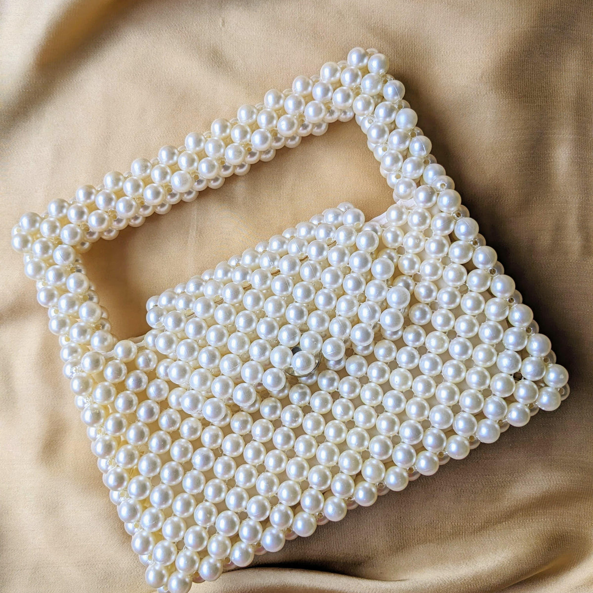 Square Pearl Beaded Handbag | Beaded Purse