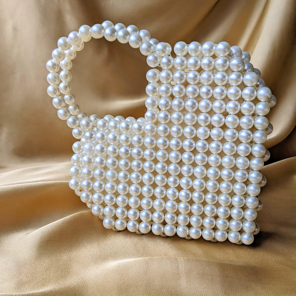 Heart Pearl Beaded Handbag | Beaded Purse