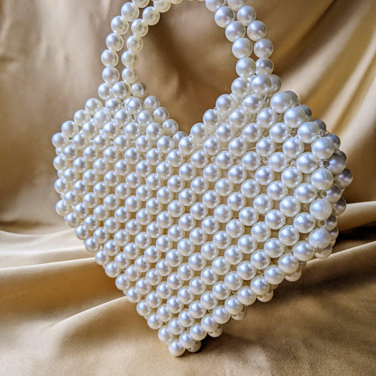 Heart Pearl Beaded Handbag | Beaded Purse