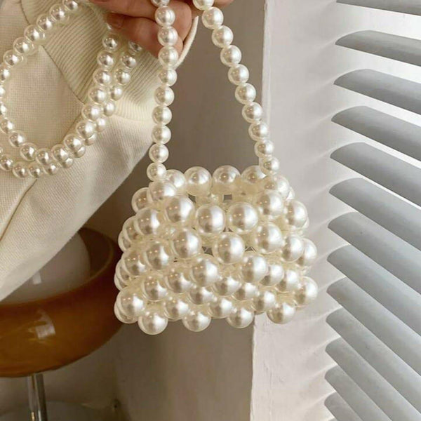 Mini Pearl Beaded Handbag II | Beaded Purse