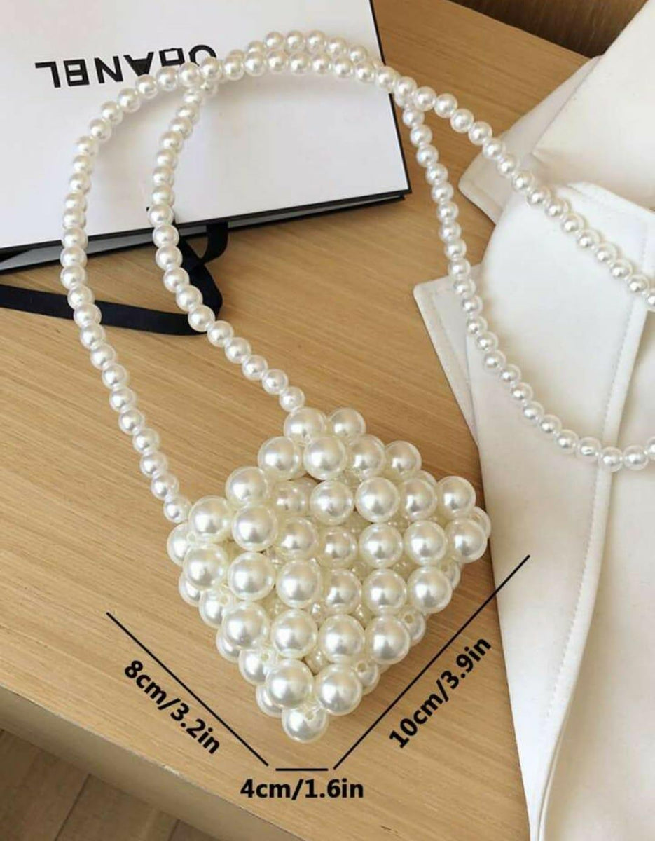 Mini Pearl Beaded Handbag II | Beaded Purse