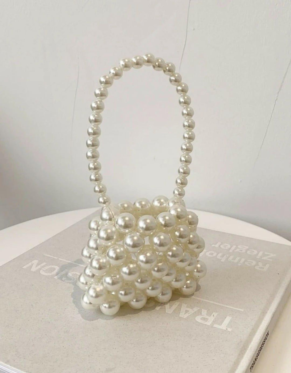 Mini Pearl Beaded Handbag | Beaded Purse