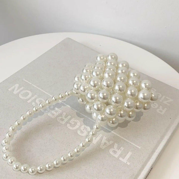 Mini Pearl Beaded Handbag | Beaded Purse