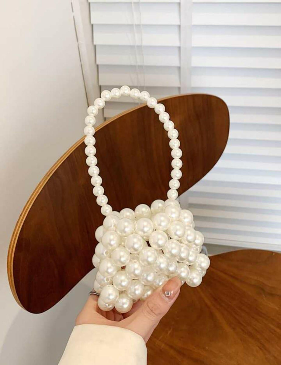 Mini Pearl Beaded Handbag | Beaded Purse