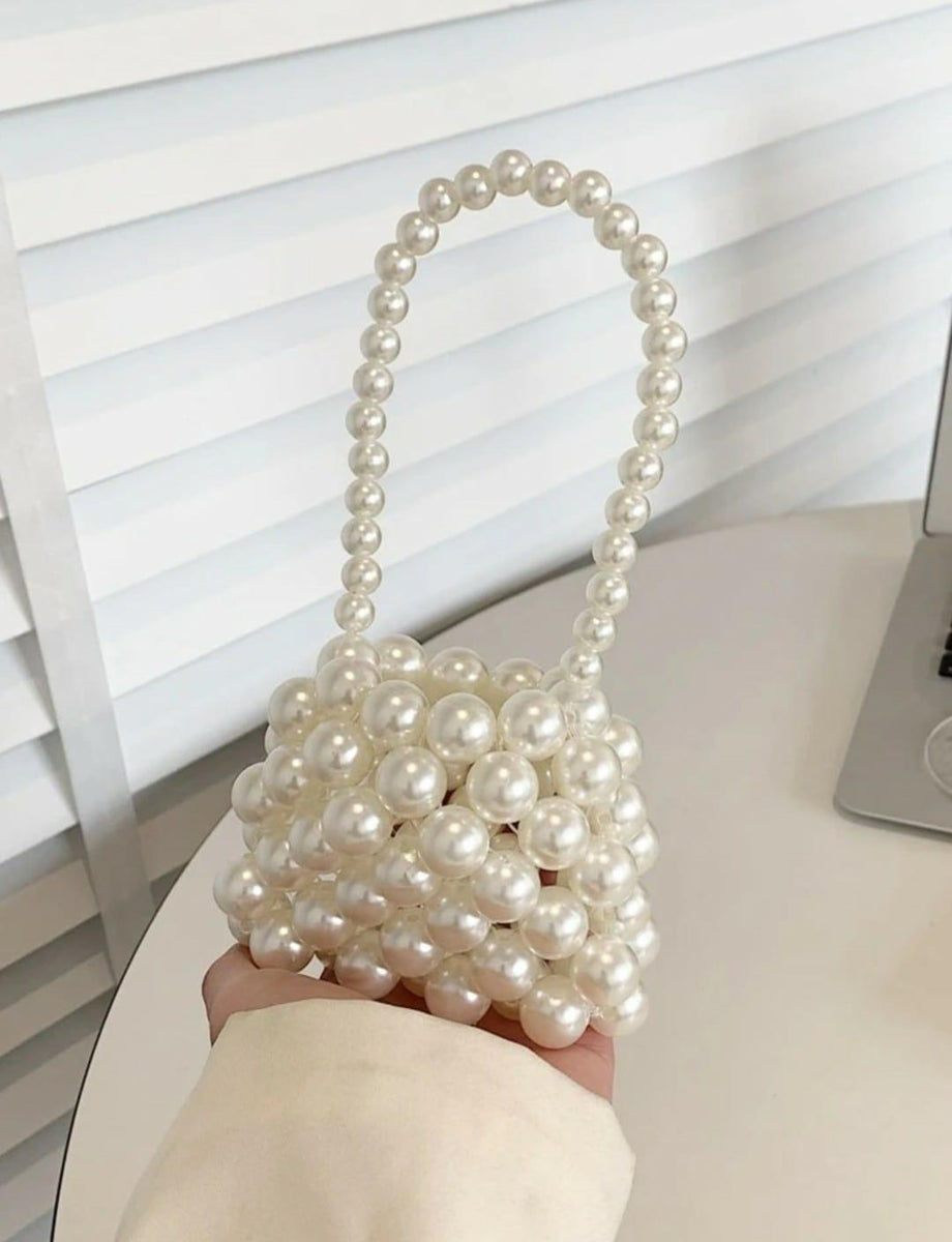 Mini Pearl Beaded Handbag | Beaded Purse