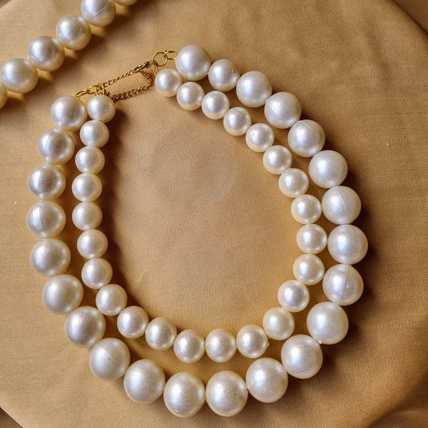 Double Layer Statement Pearl Necklace | Pearl Jewelry