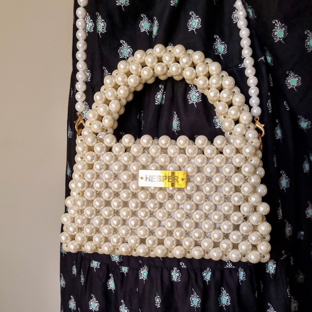 Classic Pearl Beaded Handbag II | Beaded Purse