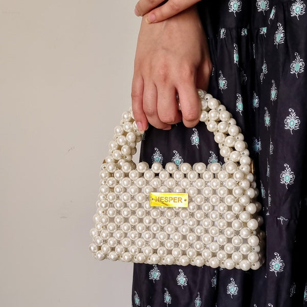Classic Pearl Beaded Handbag II | Beaded Purse