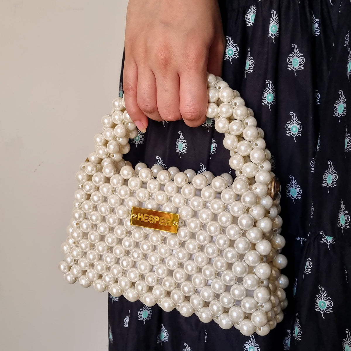 Classic Pearl Beaded Handbag II | Beaded Purse