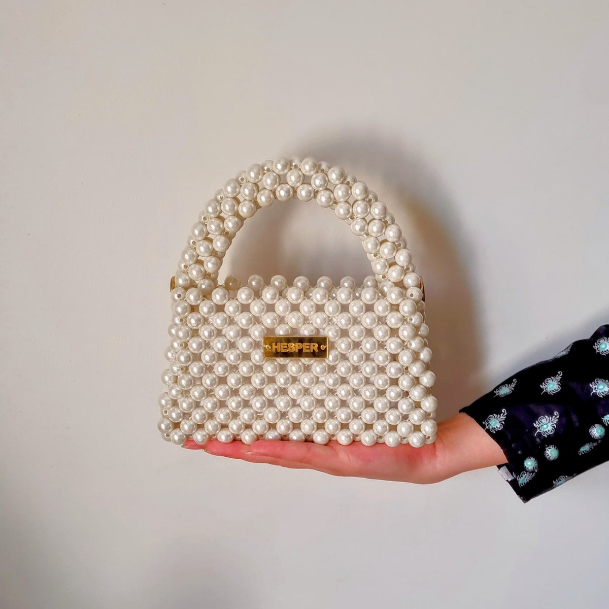 Classic Pearl Beaded Handbag II | Beaded Purse