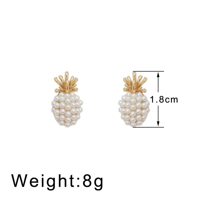 Mini Pineapple Earrings | Studs