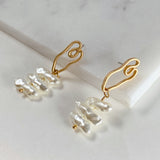 Contemporary Pearl Earrings - Hesper