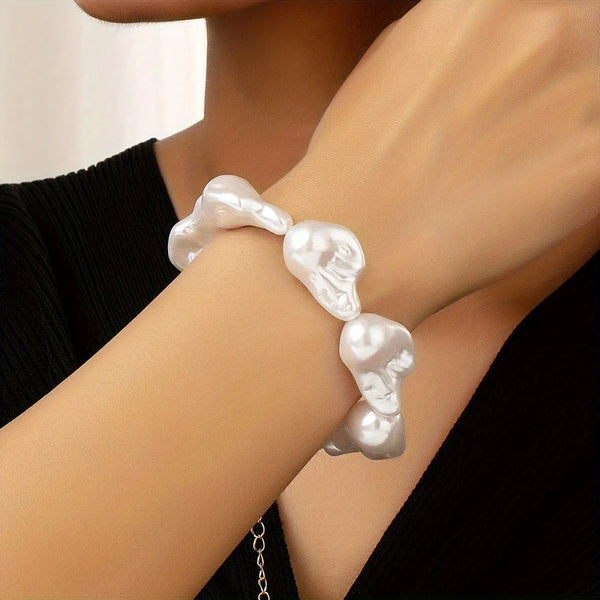 Irregular Pearl Chain Bracelet