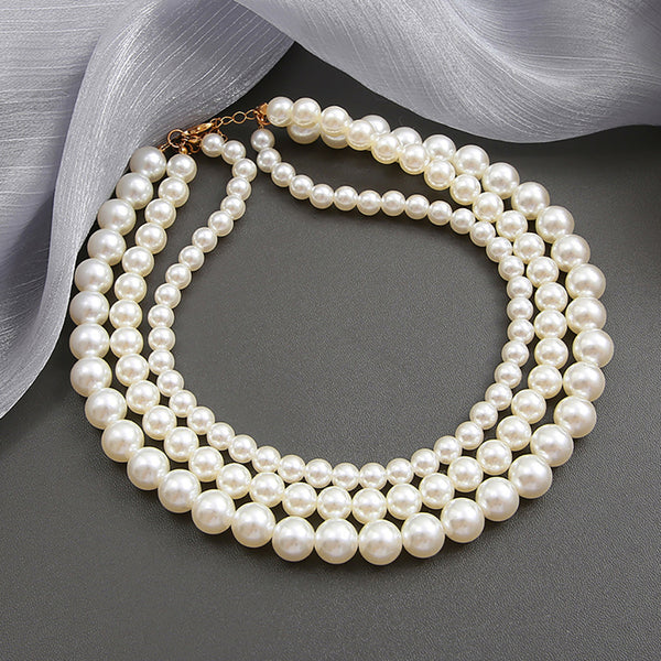 Triple Layer Pearl Necklace