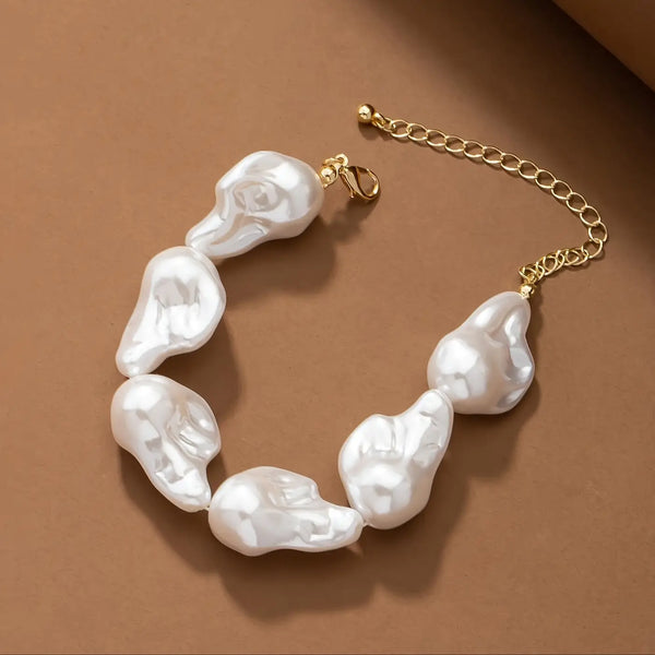 Irregular Pearl Chain Bracelet
