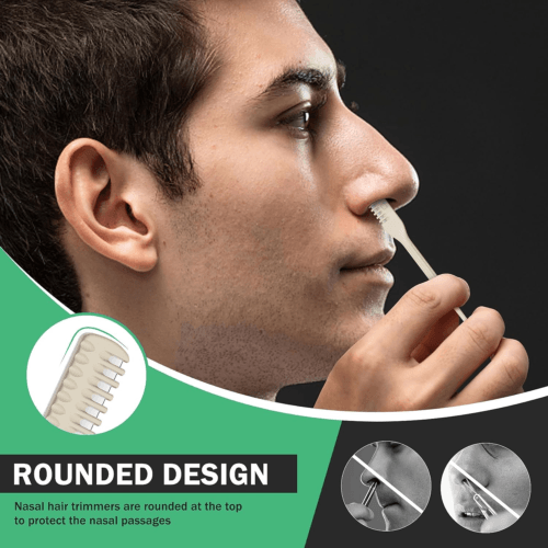 Pack of 3 Washable Nose Hair Remover | Nasal Hair Shaver | 360 Degree Rotating Nose Hair Trimmer